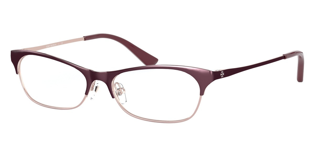 title:Tory Burch Women's 48mm Shiny Burgundy Opticals TY1065-3283-48;color:Shiny Burgundy frame, Demo Lens