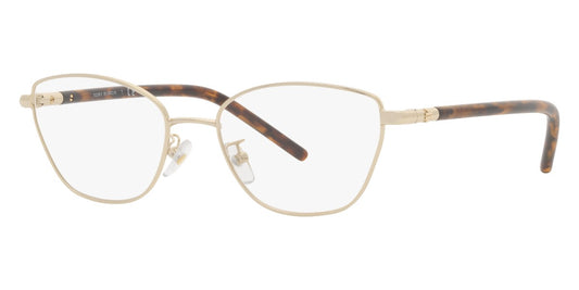 title:Tory Burch Women's 50mm Shiny Light Gold Opticals TY1074-3314-50;color:Shiny Light Gold frame, Demo Lens