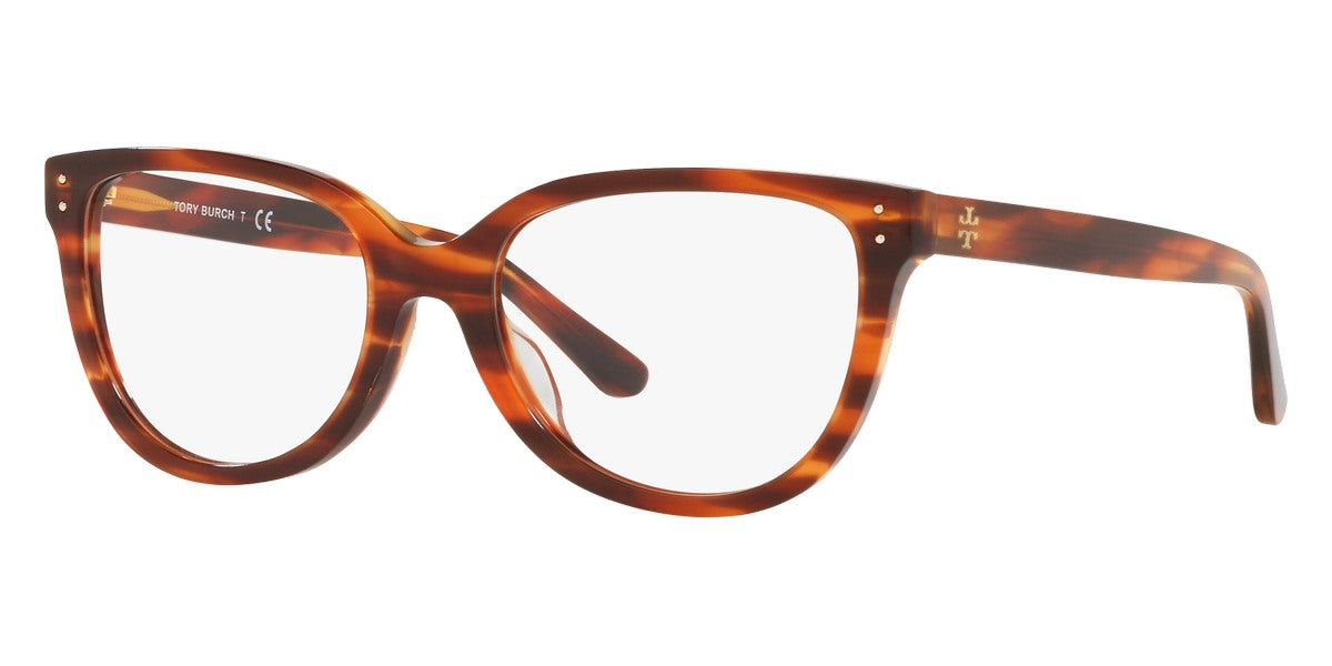 title:Tory Burch Women's 51mm Amber Horn Opticals TY2121U-1870-51;color:Amber Horn frame, Demo Lens