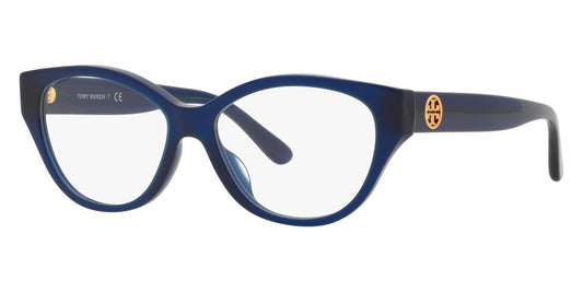 title:Tory Burch Women's 53mm Milky Navy Opticals TY2123U-1890-53;color:Milky Navy frame, Demo Lens