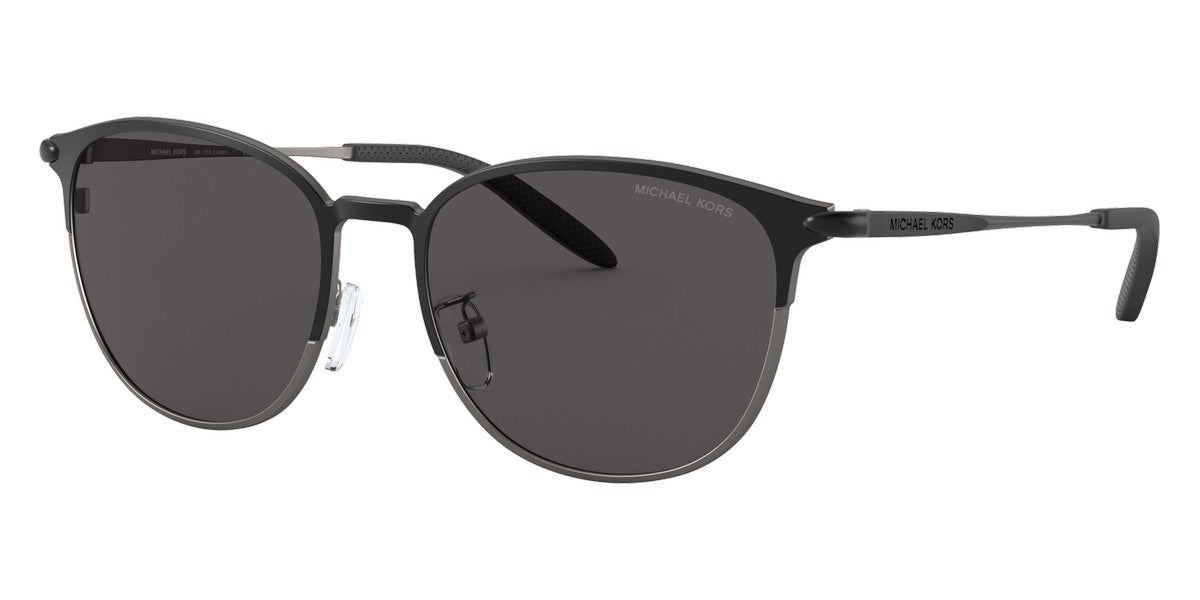 title:Michael Kors Men's 54mm Matte Black Sunglasses MK1059-120287-54;color:Matte Black frame, Dark Grey lens