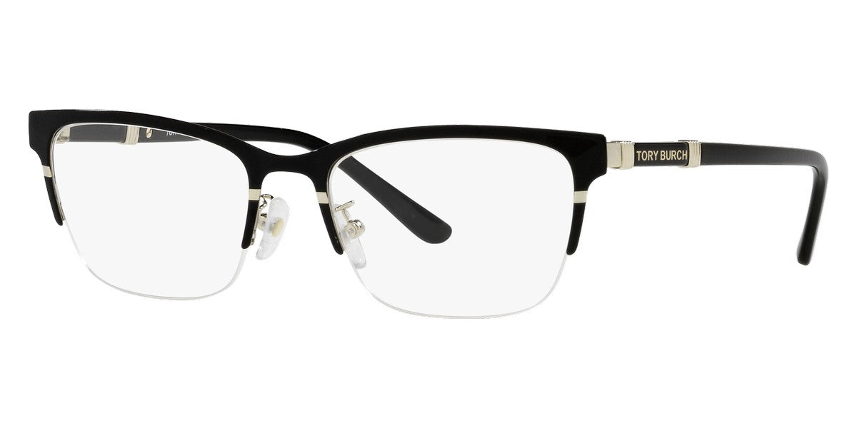 title:Tory Burch Women's 53mm Black Shiny Gold Opticals TY1069-3304-53;color:Black Shiny Gold frame, Demo Lens