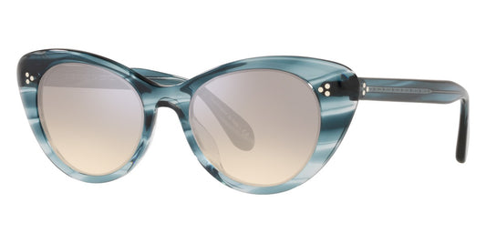 title:Oliver Peoples Women's 51mm Washed Lapis Sunglasses OV5415SU-170432-51;color:Washed Lapis frame, Moondust Gradient lens