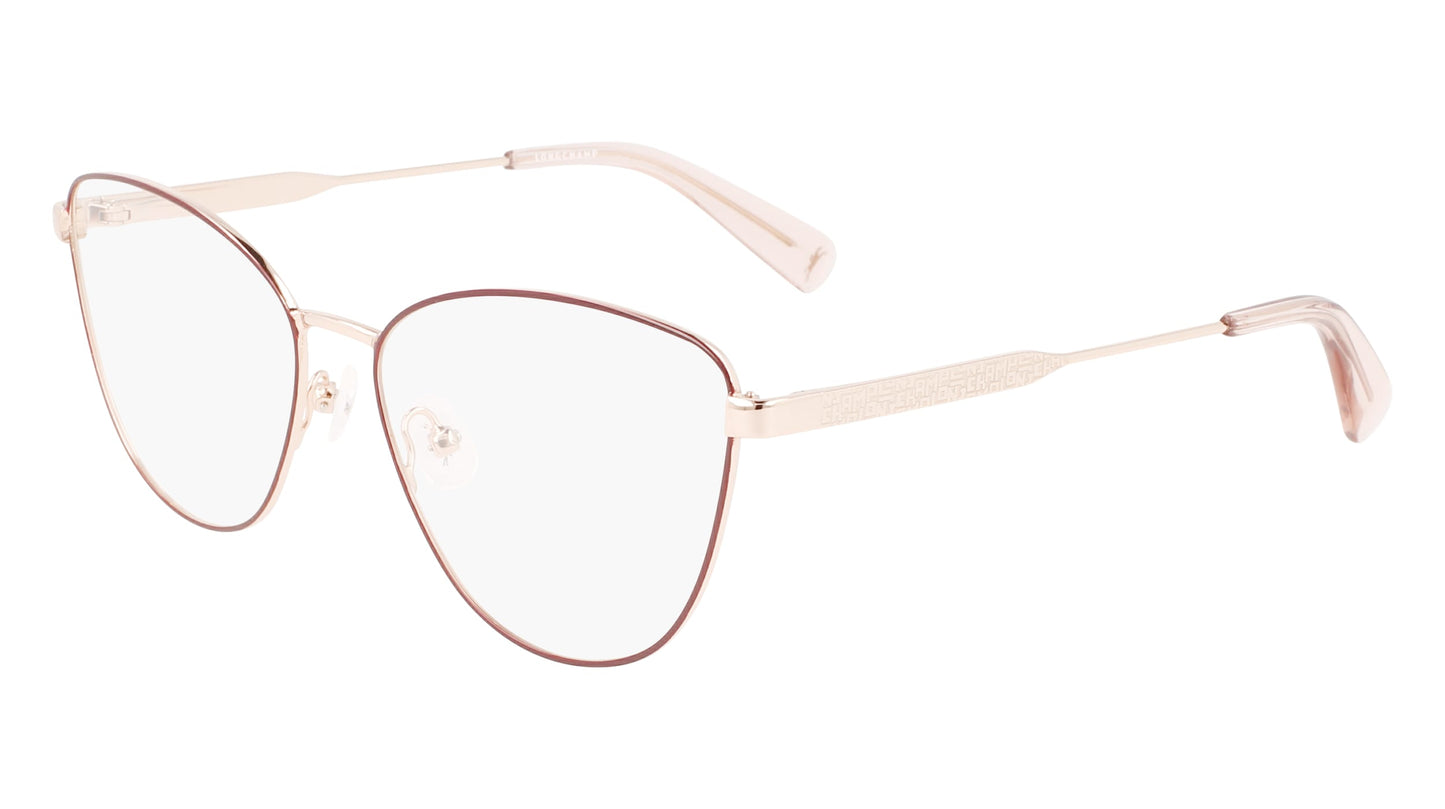 title:Longchamp Women's 54mm Rose Gold Burgundy Opticals LO2149-772;color:Rose Gold Burgundy frame, Demo lens