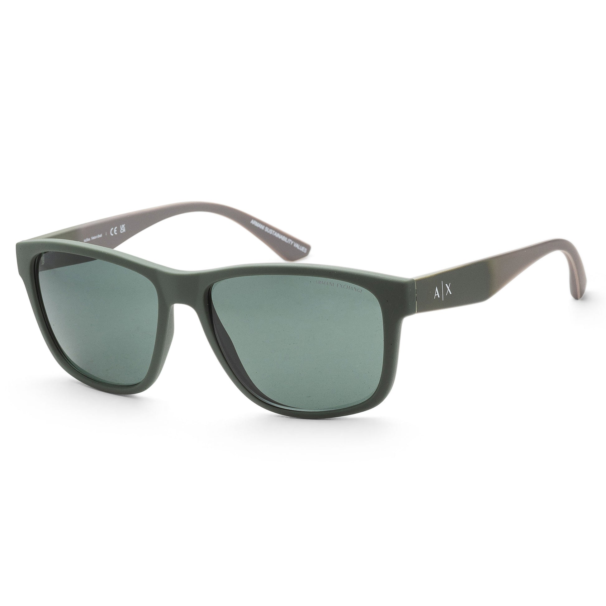 title:Armani Exchange Men's 59mm Matte Green Sunglasses AX4135S-830171-59;color:Matte Green