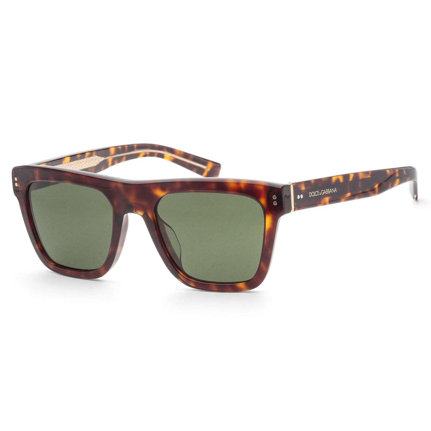 title:Dolce & Gabbana Men's 52mm Havana Sunglasses DG4420F-502-71-52;color:Havana frame, Dark Green lens