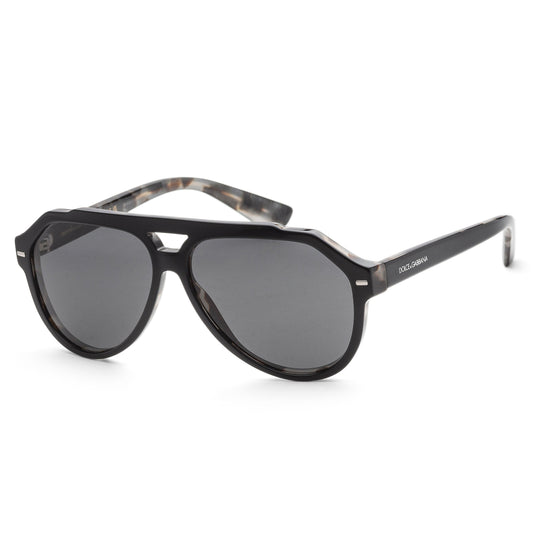 title:Dolce & Gabbana Men's 60mm Black On Grey Havana Sunglasses DG4452-340387-60;color:Black On Grey Havana