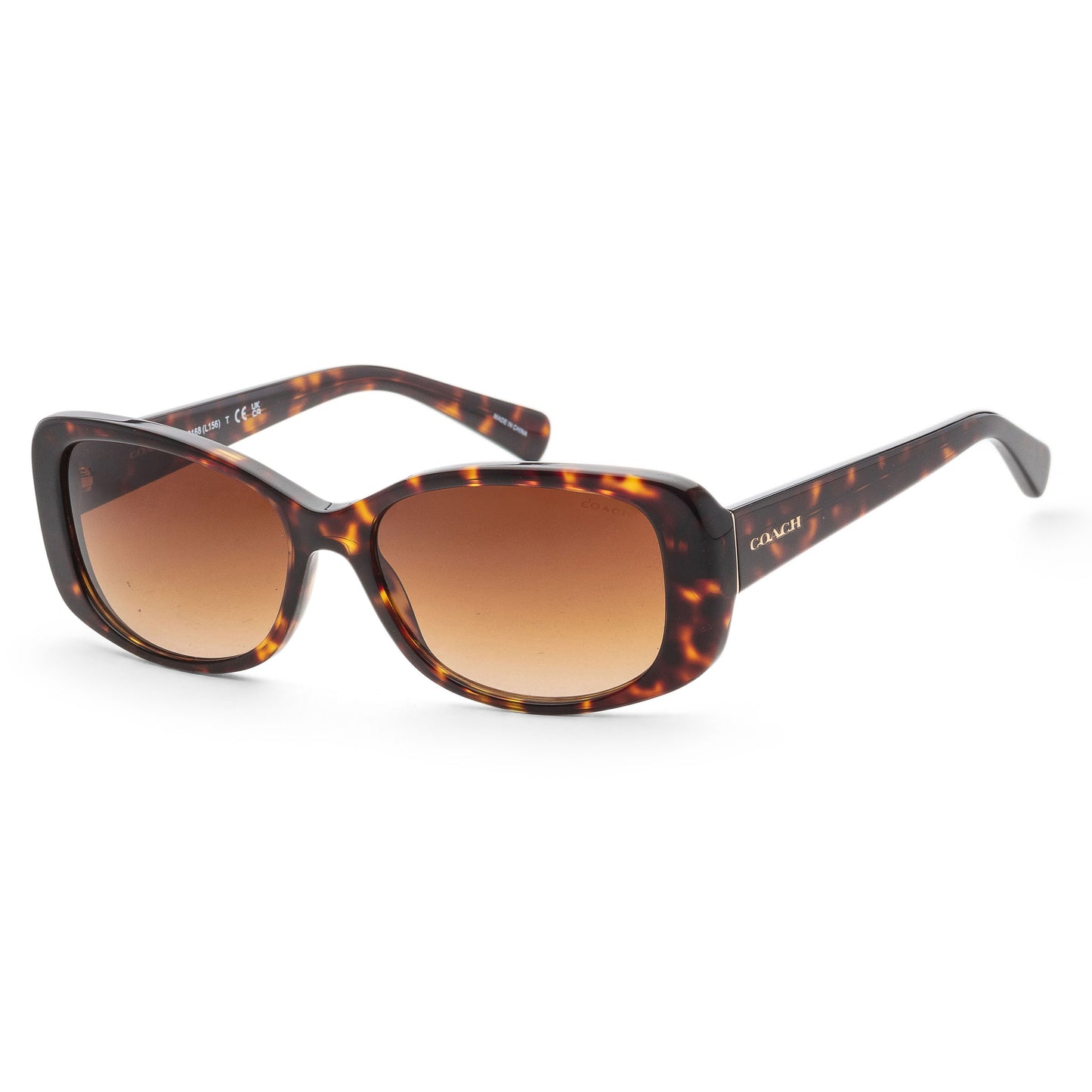 title:Coach Women's 56mm Dark Tortoise Sunglasses HC8168-512013-56;color:Dark Tortoise frame, Brown Gradient lens