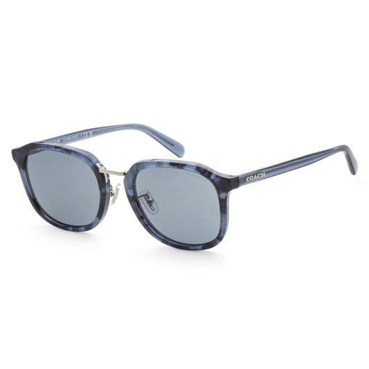 title:Coach Men's 54mm Blue Tortoise Sunglasses HC8366-575480-54;color:Blue Tortoise frame, Blue Solid lens