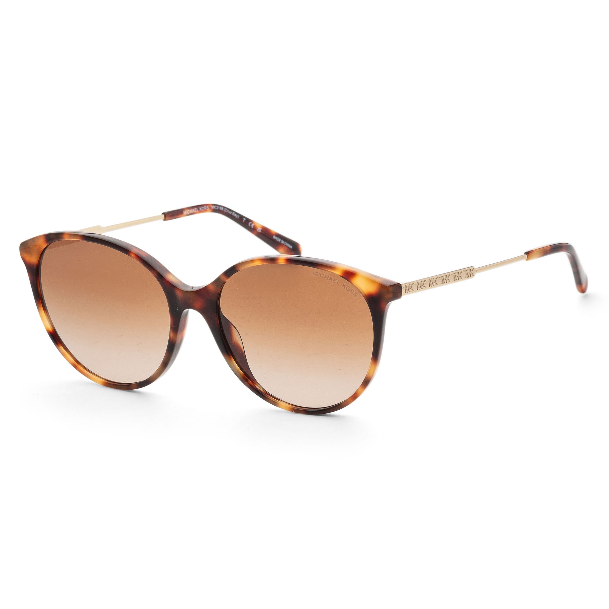 title:Michael Kors Women's 56mm Amber Tortoise Sunglasses MK2168-39043B-56;color:Amber Tortoise frame, Brown Gradient lens