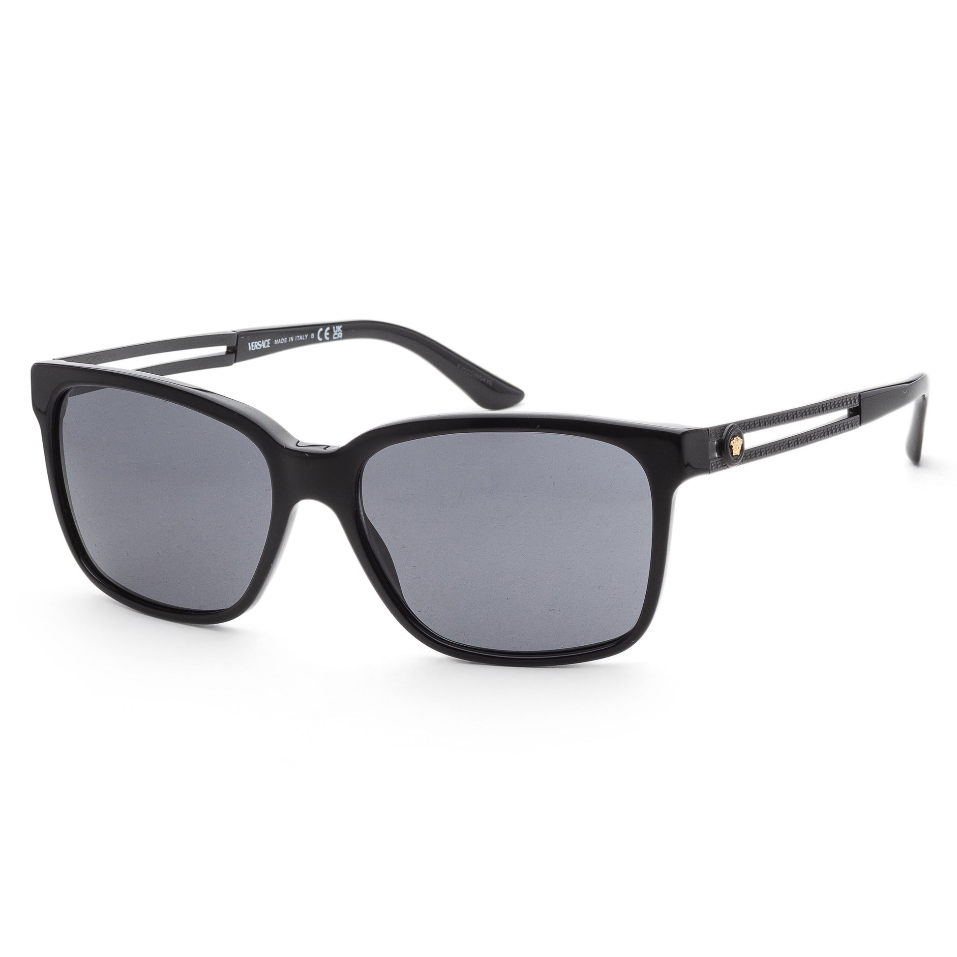 title:Versace Men's 58mm Black Sunglasses VE4307-533287-58;color:Black frame, Dark Grey lens