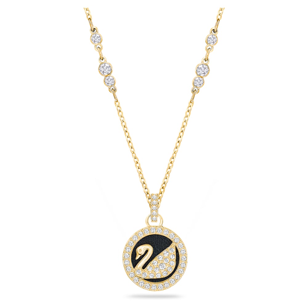 title:Swarovski Swan Women's White Crystal Gold-tone plated Necklace 5374919;color:White