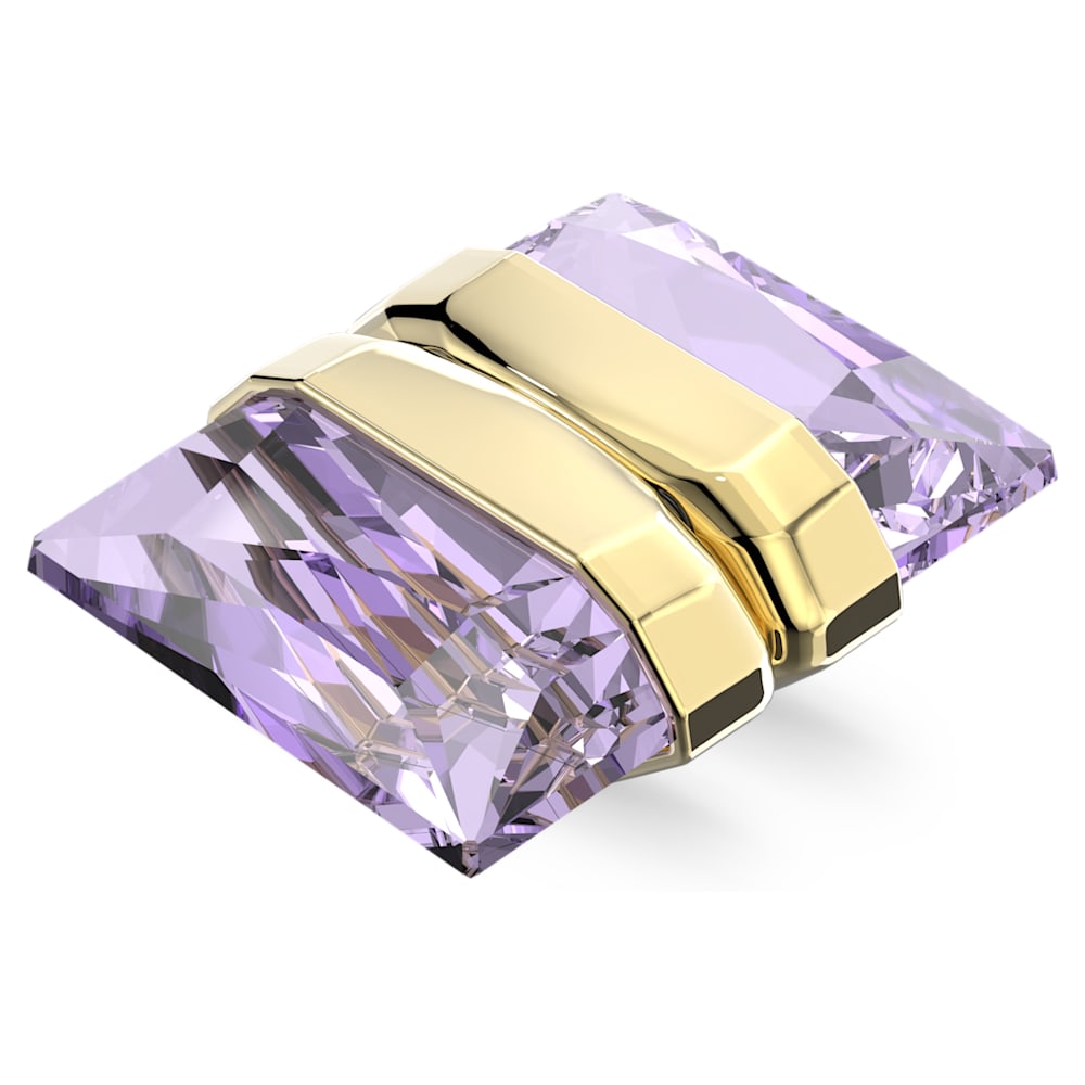 title:Swarovski Lucent Women's Purple Crystal Gold-tone plated Earring 5613561;color:Purple