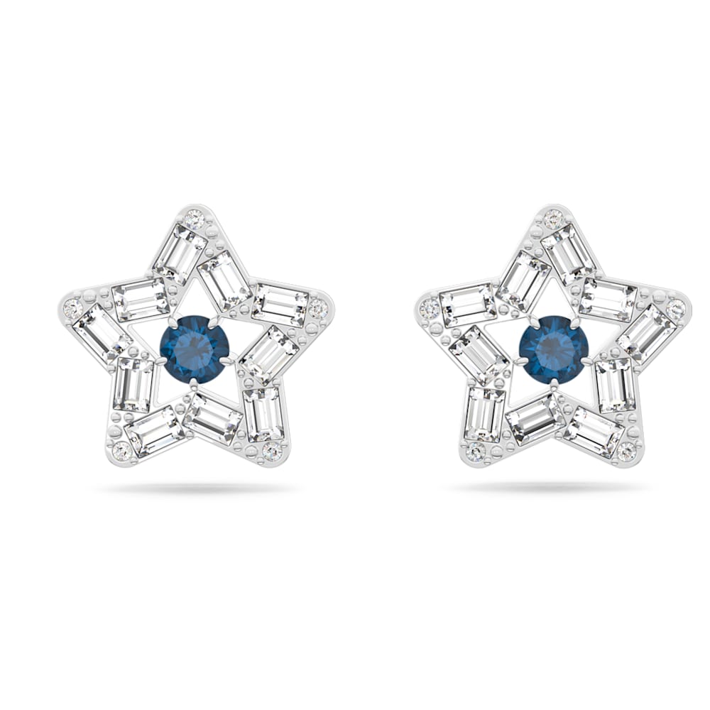 title:Swarovski Stella Women's Blue Crystal Rhodium-plated Earring 5649000;color:Blue