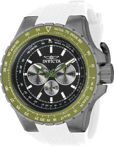 title:Invicta Men's Aviator 50mm Quartz Chronograph Watch IN-39313;color:White