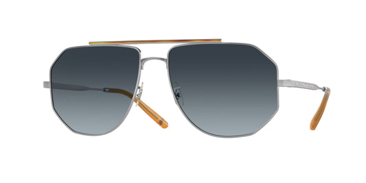 title:Oliver Peoples Moraldo Men's 59mm Silver Sunglasses OV1317ST-503619-59;color:Silver frame, Blue Gradient lens