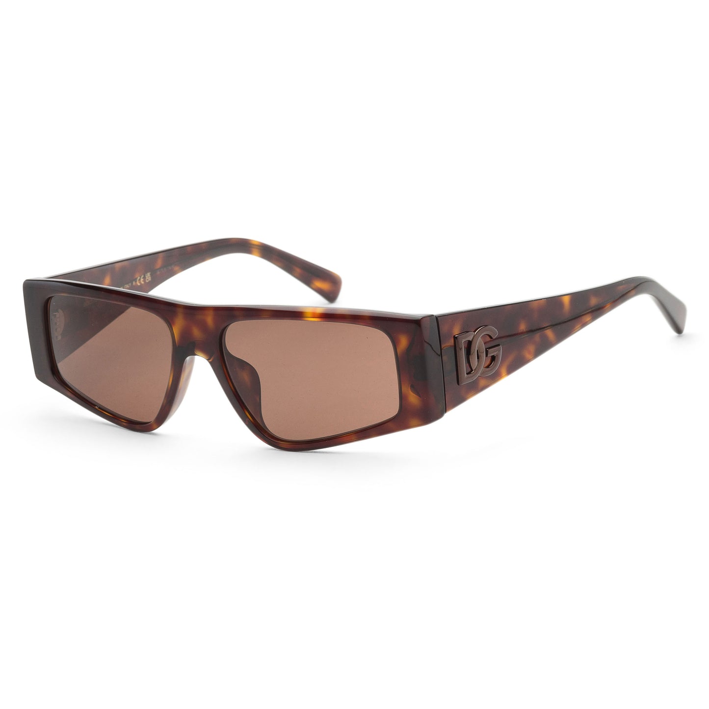 title:Dolce & Gabbana Men's 55mm Havana Sunglasses DG4453F-502-73-55;color:Havana frame, Dark Brown lens