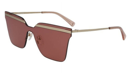 title:Longchamp Unisex 60mm Gold Sunglasses LO122S-750;color:Gold frame, Peach lens