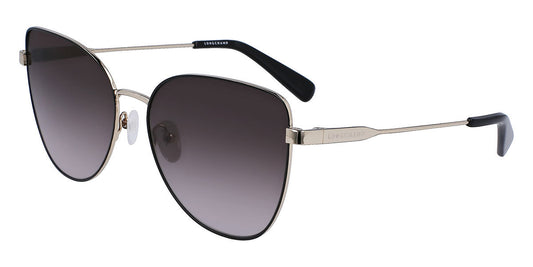 title:Longchamp Women's 60mm Gold Black Sunglasses LO165S-728;color:Gold Black frame, Grey lens