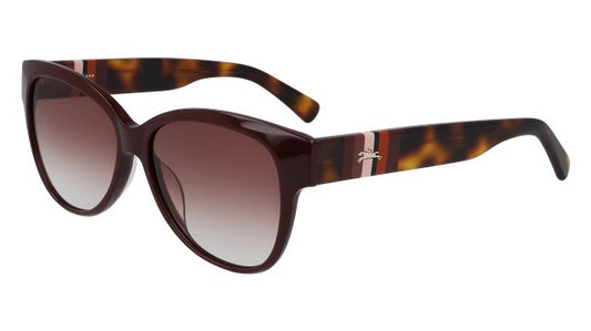 title:Longchamp Women's 56mm Burgundy Sunglasses LO635S-604;color:Burgundy frame, Red Gradient lens