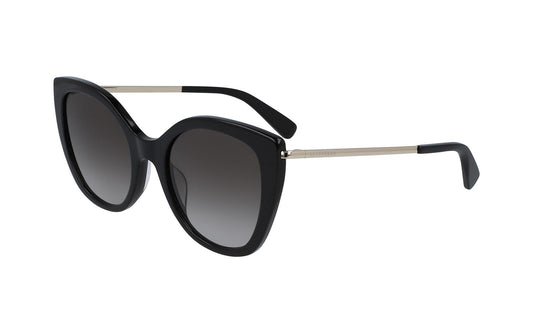 title:Longchamp Women's 52mm Ebony Sunglasses LO636S-005;color:Ebony frame, Grey Gradient lens