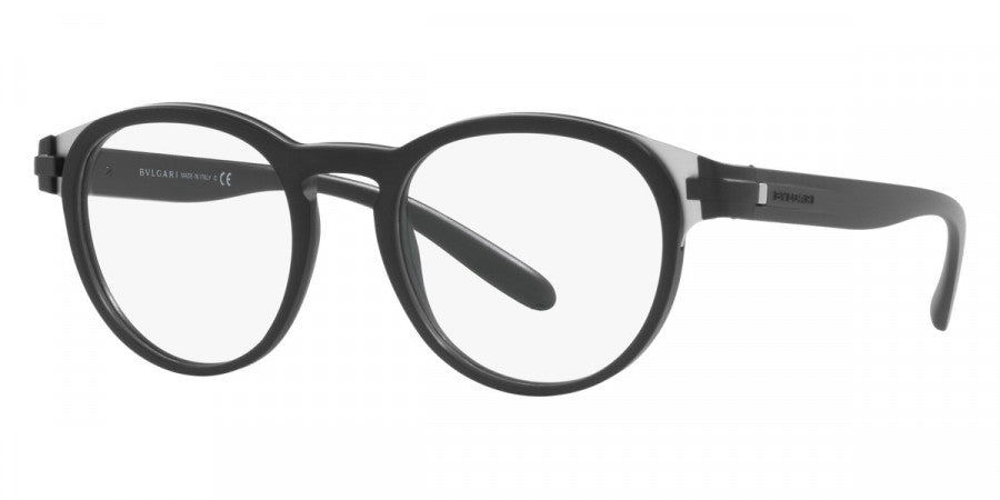 title:Bulgari Men's 50 mm Matte Black and Matte Silver Opticals BV1115-5313-50;color:Matte Black and Matte Silver frame, Demo lens