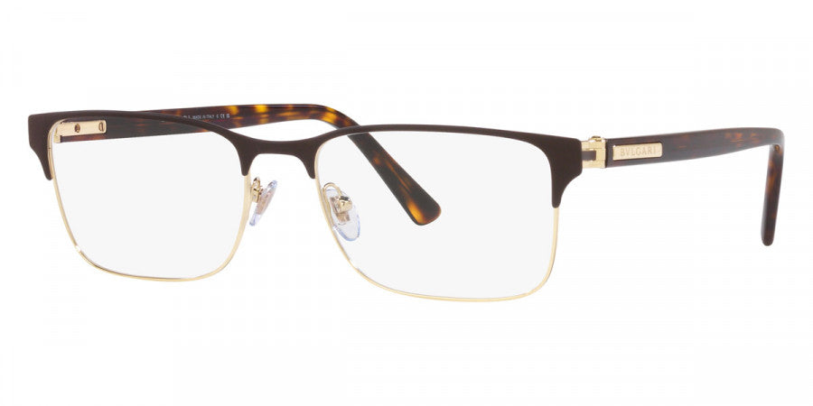 title:Bulgari Men's 57 mm Pale Gold and Brown Opticals BV1121-278-57;color:Pale Gold and Brown frame, Demo lens