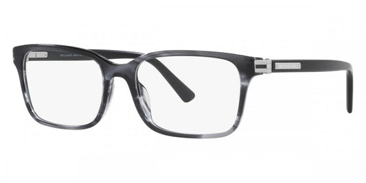 title:Bulgari Men's 57 mm Striped Grey Opticals BV3054-5435-57;color:Striped Grey frame, Demo lens