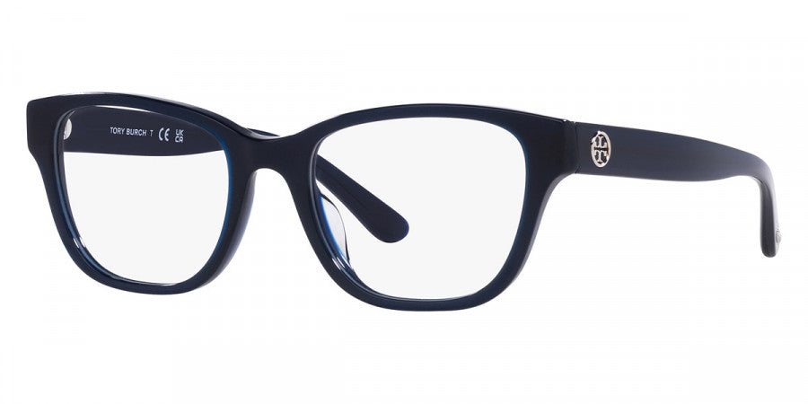 title:Tory Burch Women's 50mm Transparent Navy Opticals TY2135U-1656-50;color:Transparent Navy