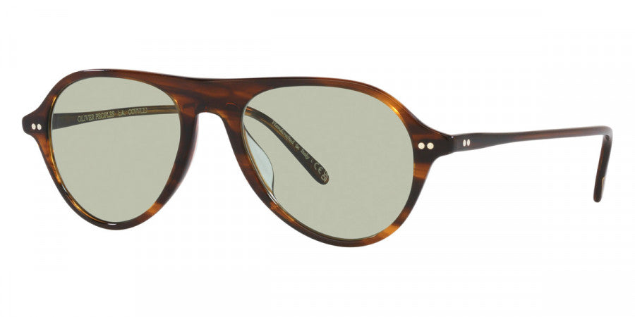 title:Oliver Peoples Unisex 53mm Tuscany Tortoise Sunglasses OV5406U-1724-53;color:Tuscany Tortoise frame, Green Wash lens