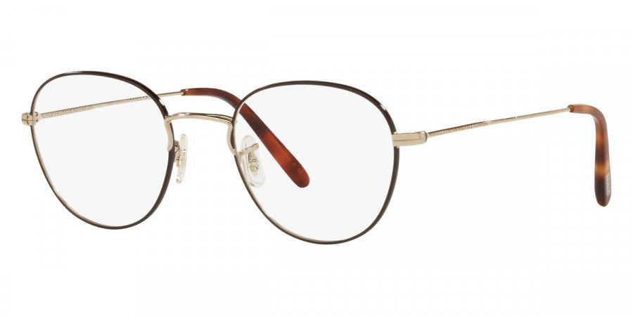 title:Oliver Peoples Piecy Men's 48mm Brushed Gold Tortoise Opticals OV1281-5316-48;color:Brushed Gold Tortoise frame, Demo lens