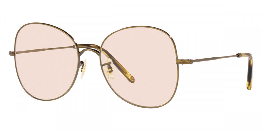 title:Oliver Peoples Eliane Women's 56mm Antique Gold Sunglasses OV1313-5284-56;color:Antique Gold frame, Demo Lens Sand lens