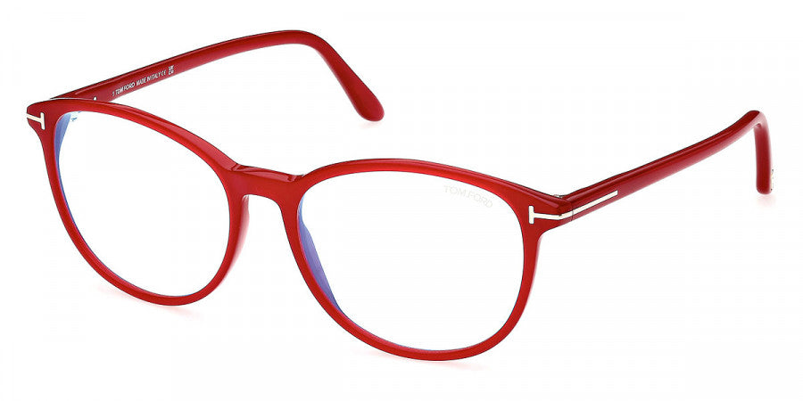 title:Tom Ford Women's T-Logo 53mm Pink Opticals FT5810-B-074-53;color:Pink frame, Blue Light Filter lens