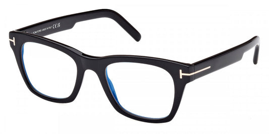 title:Tom Ford Men's T-Logo 52mm Shiny Black Opticals FT5886-B-001-52;color:Shiny Black frame, Blue Light Filter lens