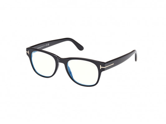 title:Tom Ford Men's T-Logo 52mm Shiny Black Opticals FT5898-B-1-52;color:Shiny Black frame, Blue Light Filter lens