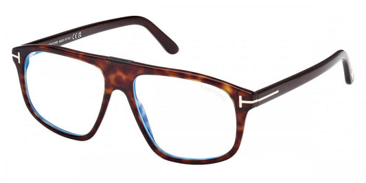 title:Tom Ford Men's T-Logo 55mm Dark Havana Opticals FT5901-B-052-55;color:Dark Havana frame, Blue Light Filter lens