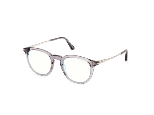 title:Tom Ford Men's T-Logo 49mm Grey Opticals FT5905-B-20-49;color:Grey frame, Blue Light Filter lens