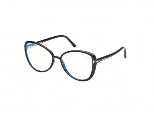 title:Tom Ford Women's T-Logo 55mm Dark Havana Opticals FT5907-B-52-55;color:Dark Havana frame, Blue Light Filter lens