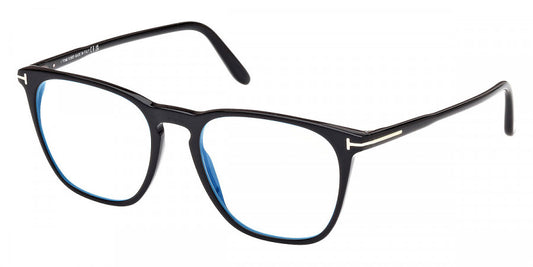 title:Tom Ford Men's T-Logo 52mm Shiny Black Opticals FT5937-B-001-52;color:Shiny Black frame, Blue Light Filter lens