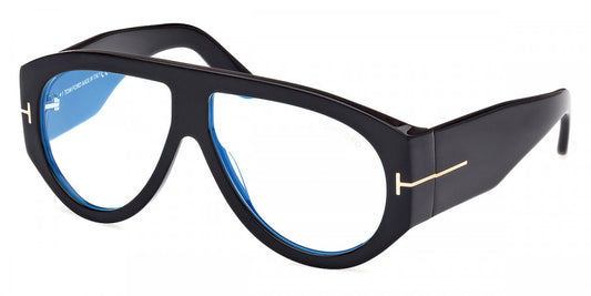 title:Tom Ford Men's T-Logo 60mm Shiny Black Opticals FT5958-B-001-60;color:Shiny Black frame, Blue Light Filter lens