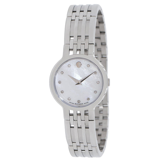 title:Movado Women's Esperanza 26.2mm Quartz Watch 0607498;color:Silver