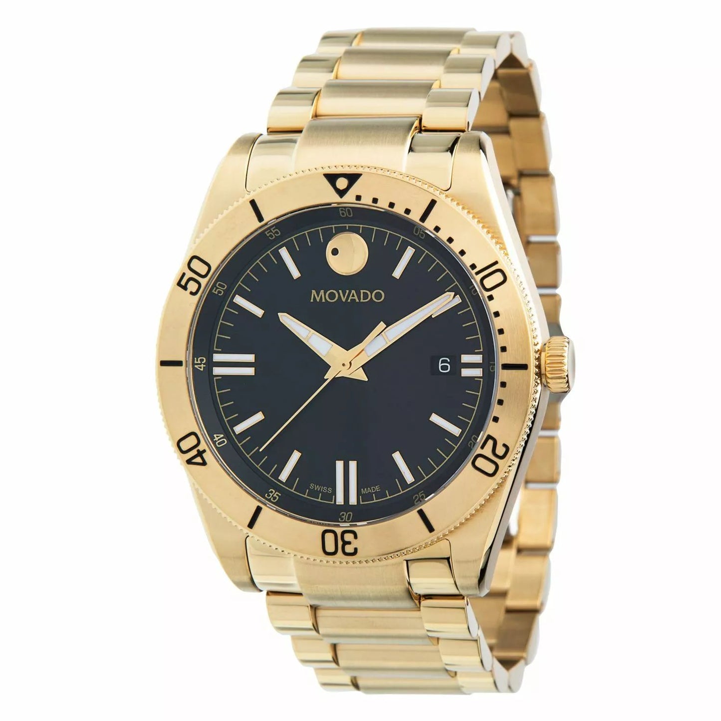 title:Movado Men's Sport 41mm Quartz Watch 0607436;color:Gold