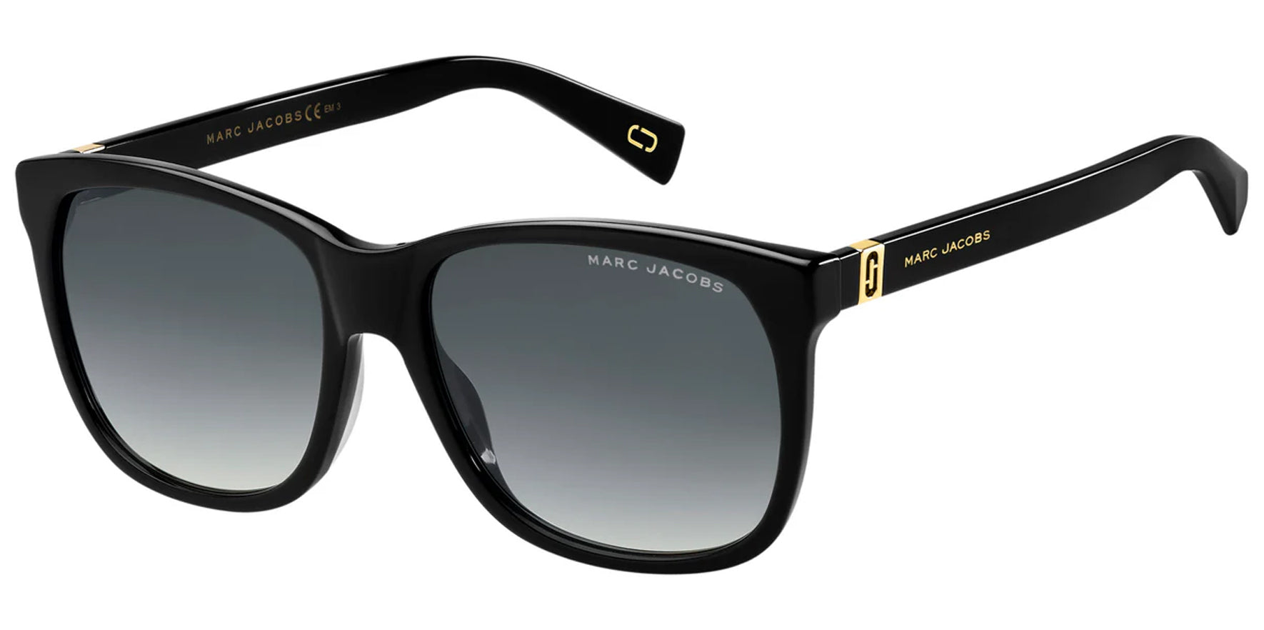 title:Marc Jacobs Women's 57mm Black Sunglasses MARC337S-0807-9O;color:Black frame, Grey lens