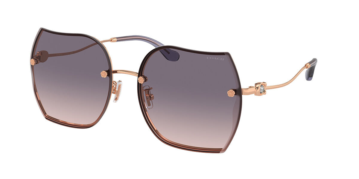 title:Coach Women's 60mm Shiny Rose Gold Sunglasses HC7146BD-933136-60;color:Shiny Rose Gold