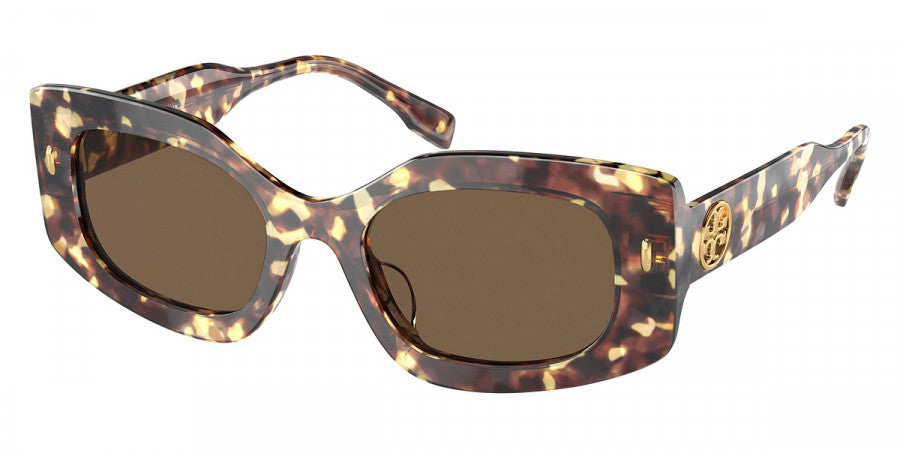 title:Tory Burch Women's 50mm Vintage Tortoise Sunglasses TY7202U-199573-50;color:Vintage Tortoise frame, Dark Brown lens