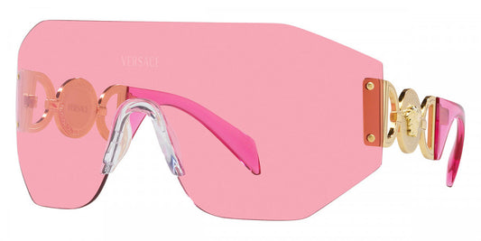 title:Versace Unisex 45mm Pink Sunglasses VE2258-100284-45;color:Pink