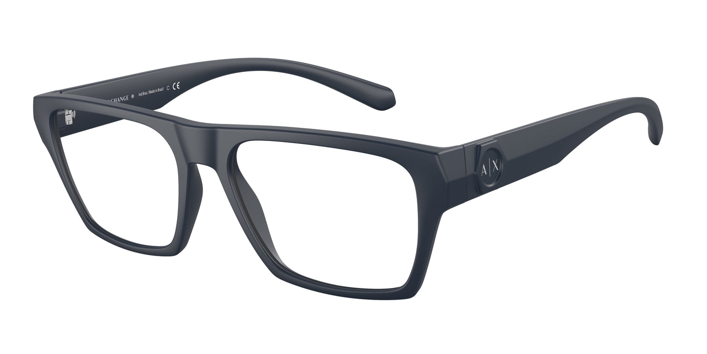 title:Armani Exchange Men's 55mm Matte Blue Opticals AX3097-8181-55;color:Matte Blue frame, Demo Lens lens