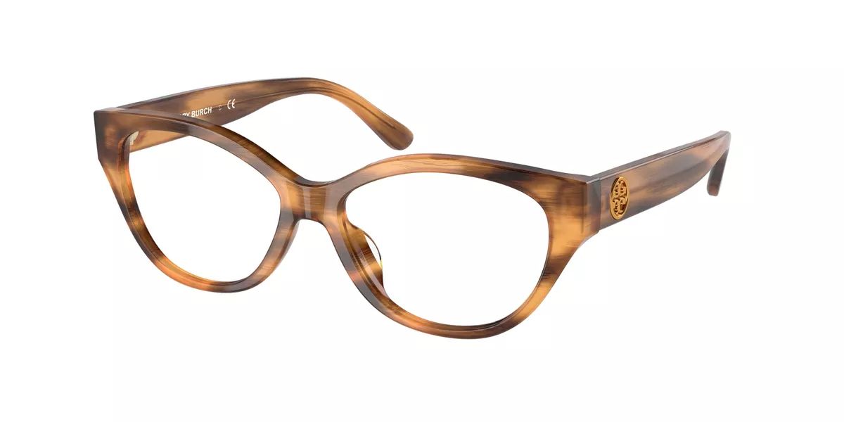 title:Tory Burch Women's 53mm Honey Wood Opticals TY2123U-1889-53;color:Honey Wood frame, Demo Lens lens