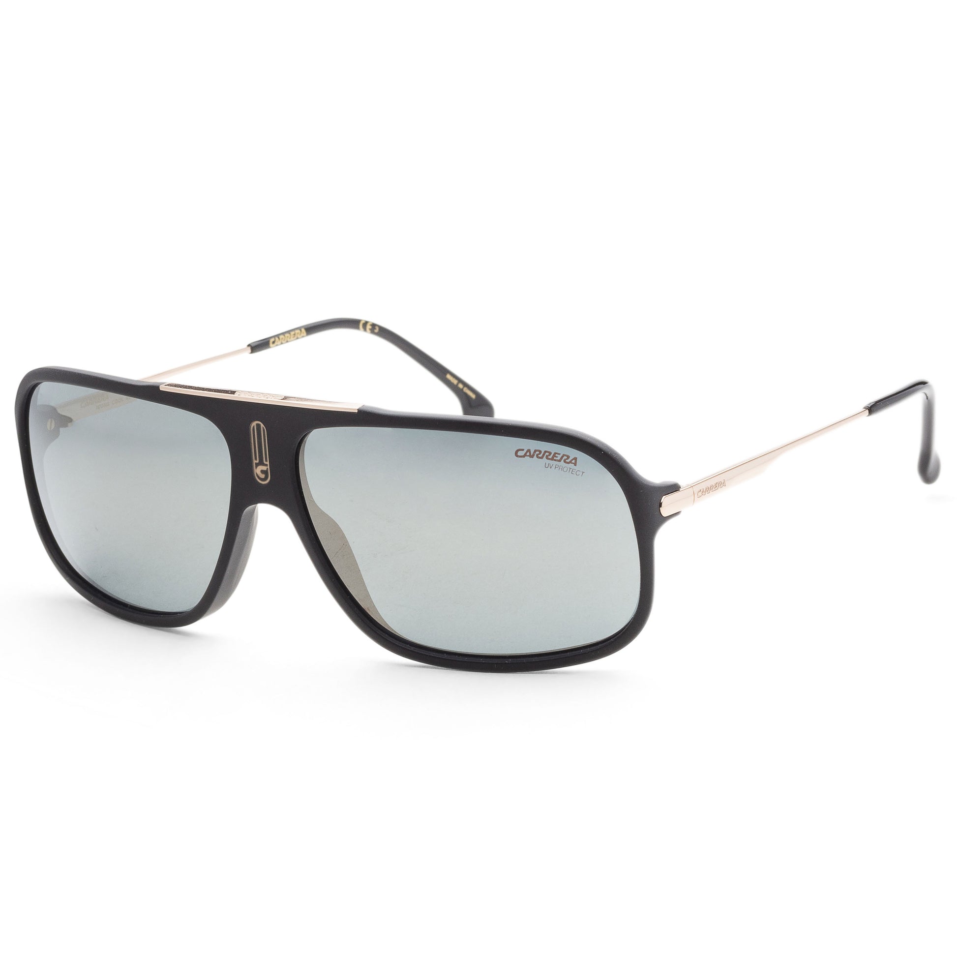 title:Carrera Unisex COOL 64mm Black Gold Sunglasses 0COOL65-0I46-64;color:Black Gold frame, Grey Gold Mirror lens