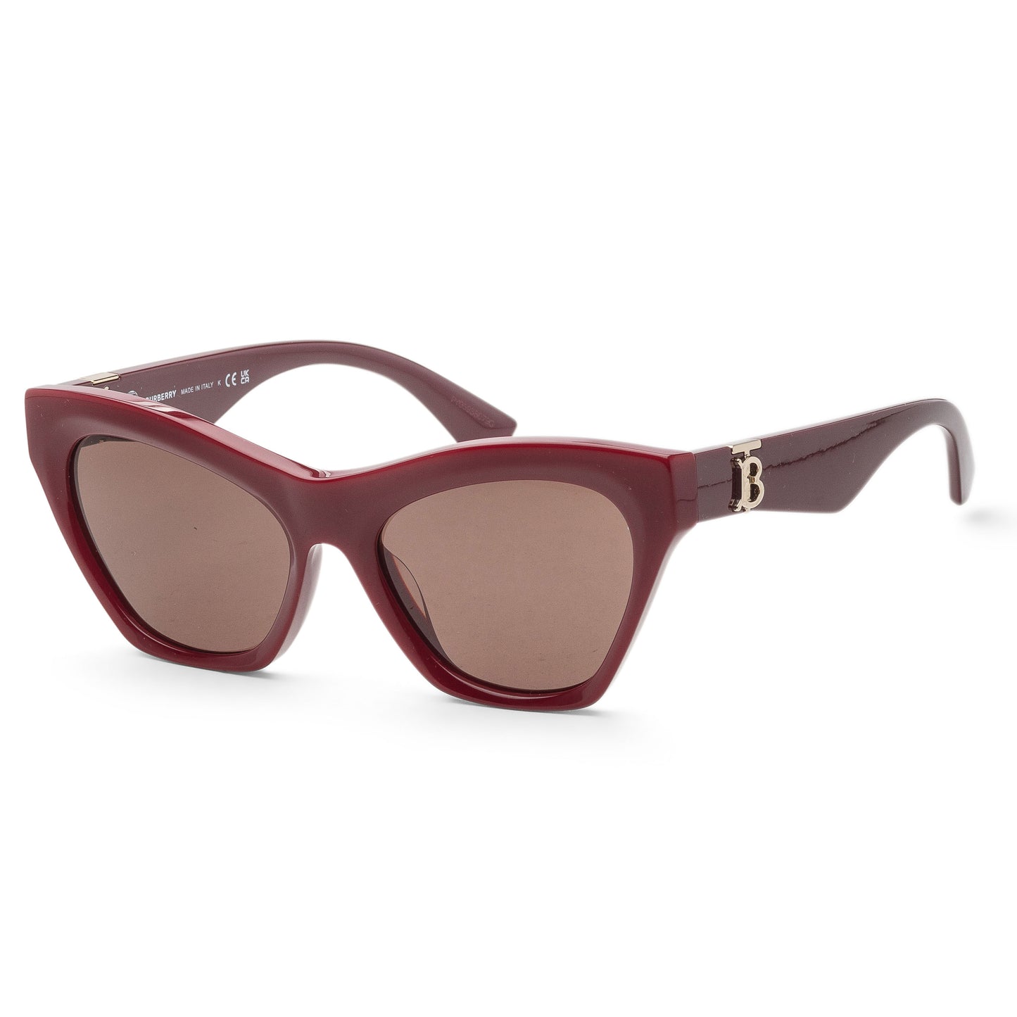 title:Burberry Women's 55mm Bordeaux Sunglasses BE4420U-411973-55;color:Bordeaux frame, Dark Brown lens